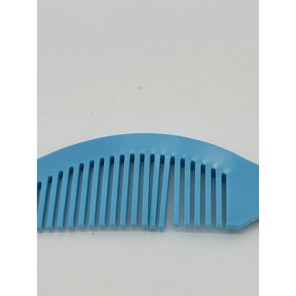 Vtg Battar Blue Comb Pocket Travel Size Wide Tooth‎ Deranged